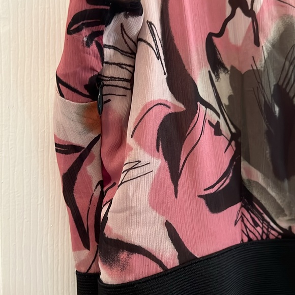 New York and Company Dress Size 14 Black/Floral - Picture 4 of 5